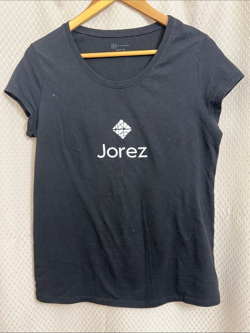 No Boundaries Black Short-Sleeve Tee with White Jorez Logo